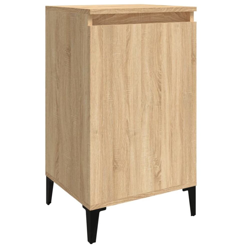 (sonoma oak, 1 pcs) vidaXL 1/2x Bedside Cabinet White 40x35x70 cm Engineered Wood Multi Colours