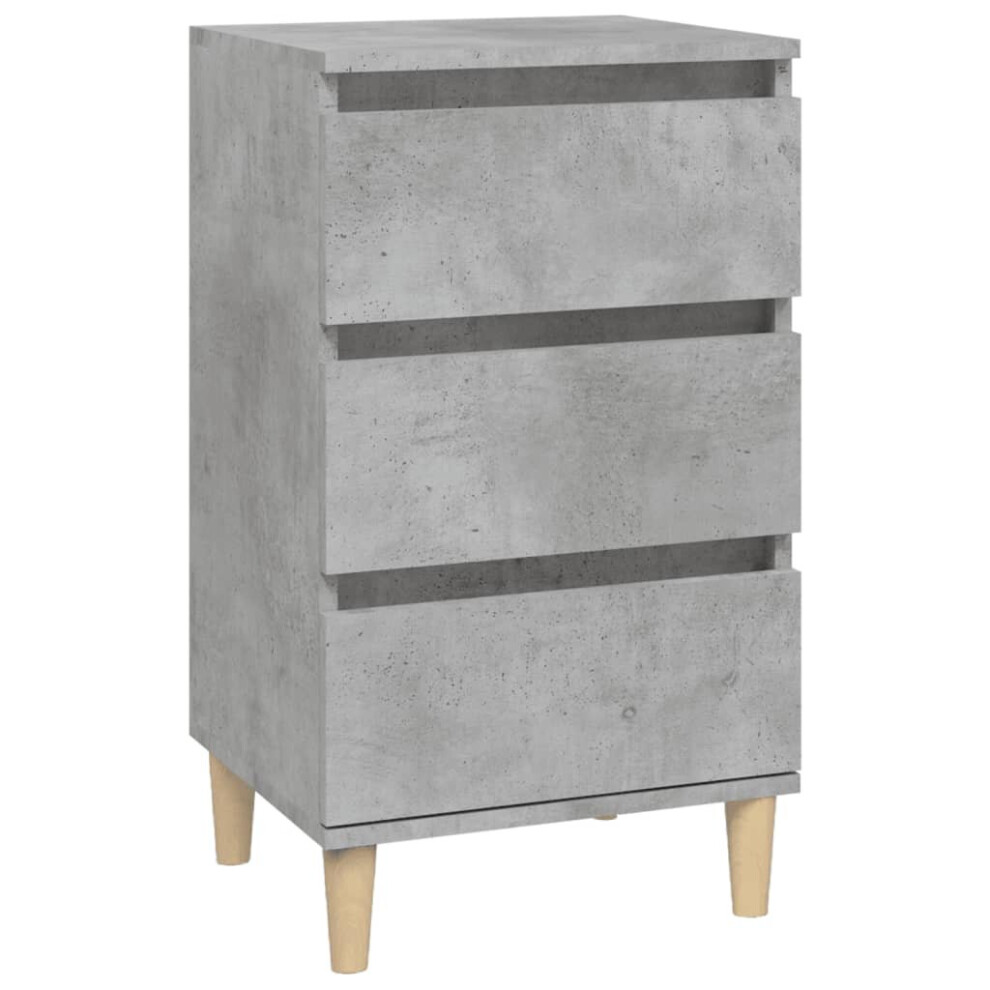 (concrete grey) vidaXL Bedside Cabinet Engineered Wood End Table Nightstand Multi Colours