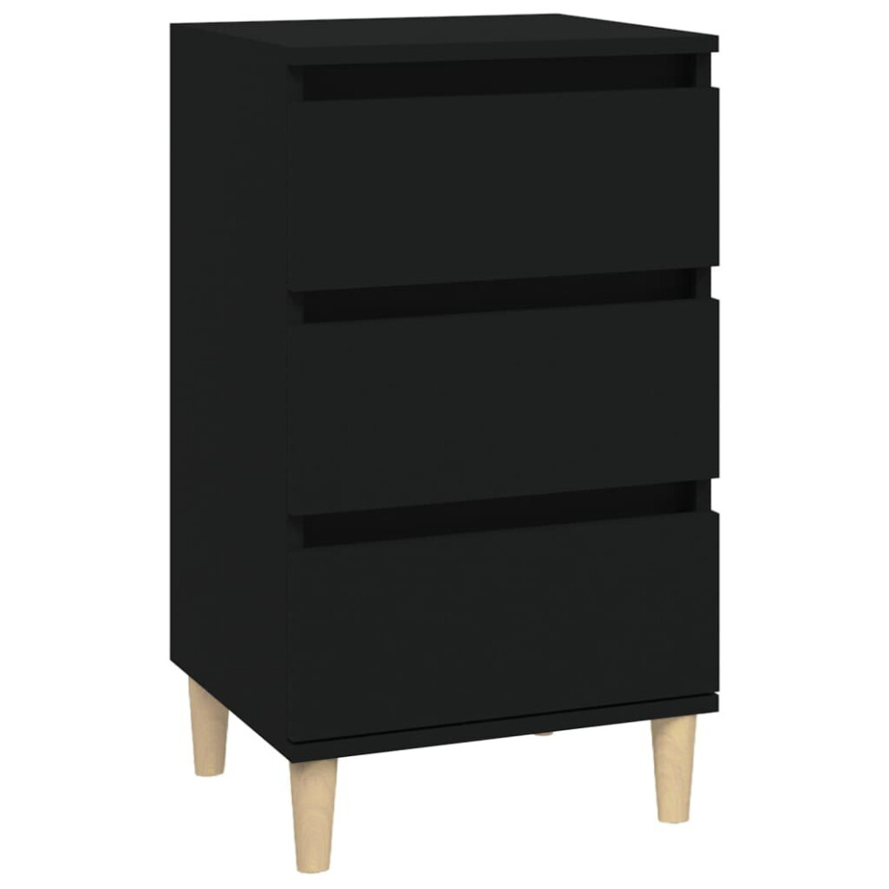 (black) vidaXL Bedside Cabinet Engineered Wood End Table Nightstand Multi Colours