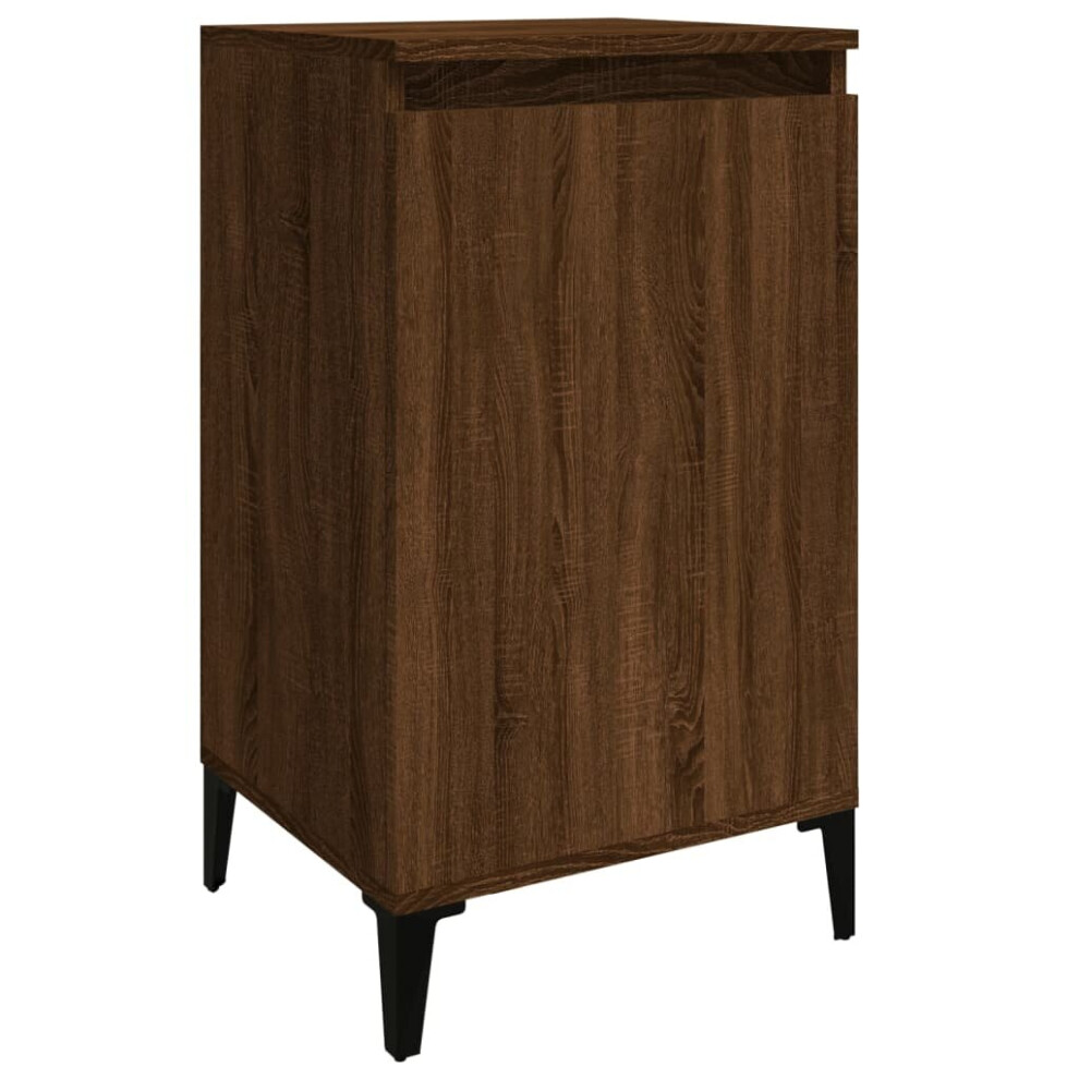 (brown oak, 1 pcs) vidaXL 1/2x Bedside Cabinet White 40x35x70 cm Engineered Wood Multi Colours