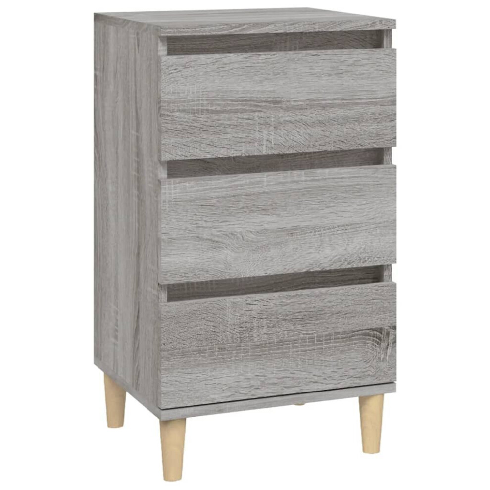 (grey sonoma) vidaXL Bedside Cabinet Engineered Wood End Table Nightstand Multi Colours