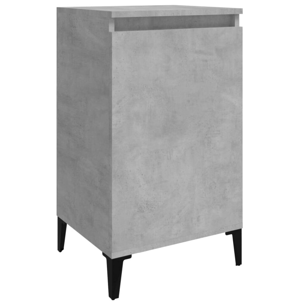 Vidaxl (Concrete Grey, 1 Pcs) 1/2X Bedside Cabinet White 40X35x70 Cm Engineered Wood Multi Colours