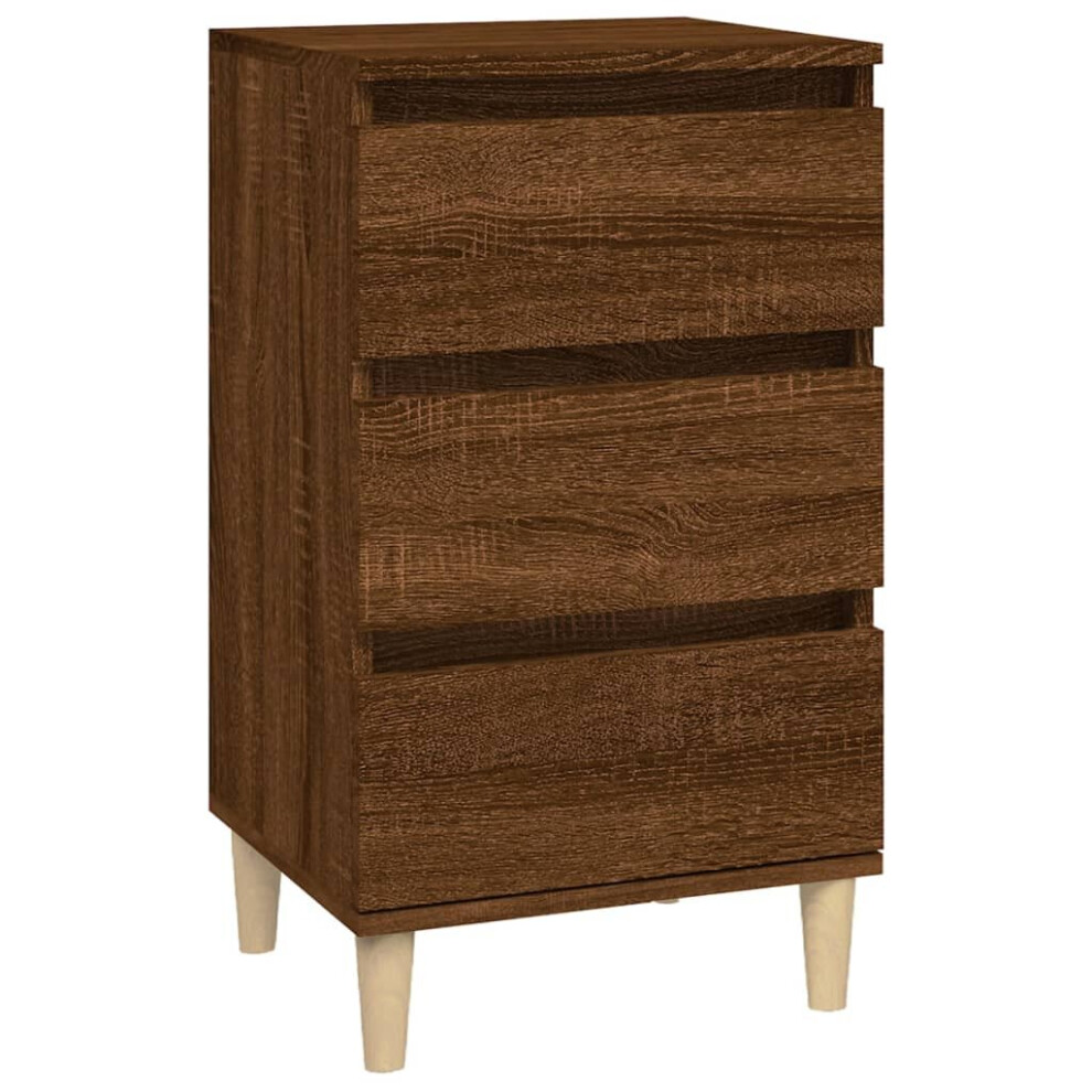 (brown oak) vidaXL Bedside Cabinet Engineered Wood End Table Nightstand Multi Colours