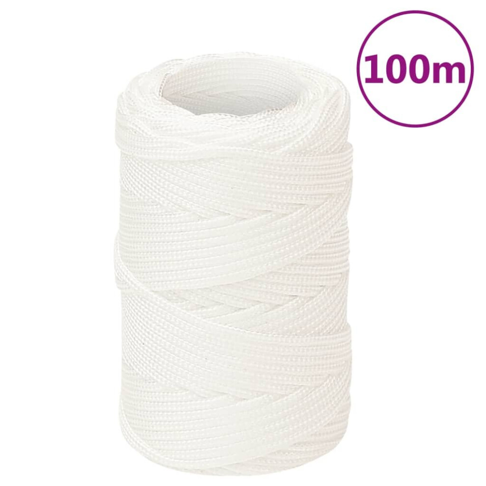 (white, 2 mm/ 100 m) Marine Rope Dock Coil Boat Line Polypropylene Rope Multi Sizes Multi Colours