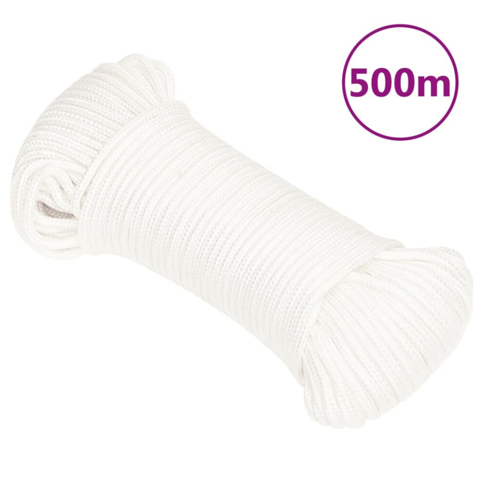 (white, 5 mm/ 500 m) Marine Rope Dock Coil Boat Line Polypropylene Rope Multi Sizes Multi Colours