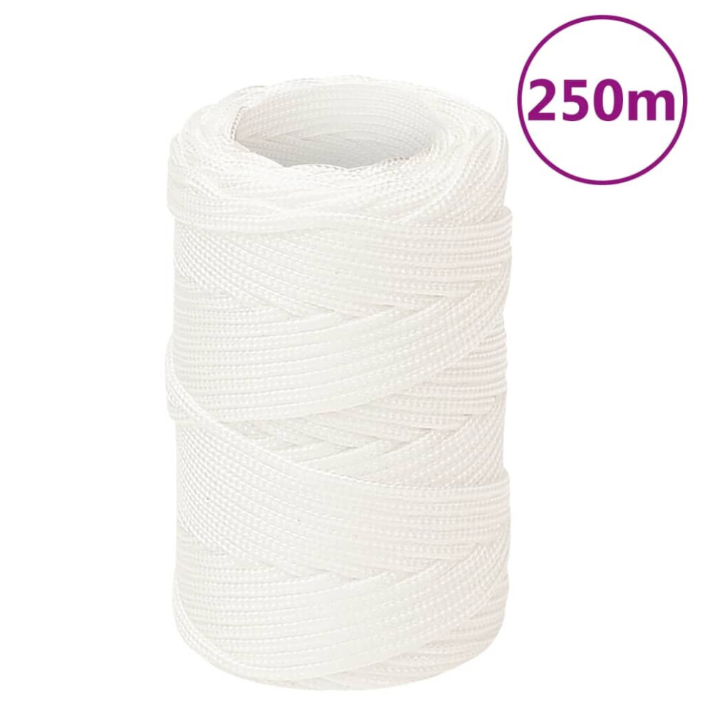 (white, 2 mm/ 250 m) Marine Rope Dock Coil Boat Line Polypropylene Rope Multi Sizes Multi Colours