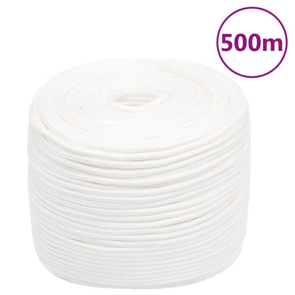 (white, 6 mm/ 500 m) Marine Rope Dock Coil Boat Line Polypropylene Rope Multi Sizes Multi Colours