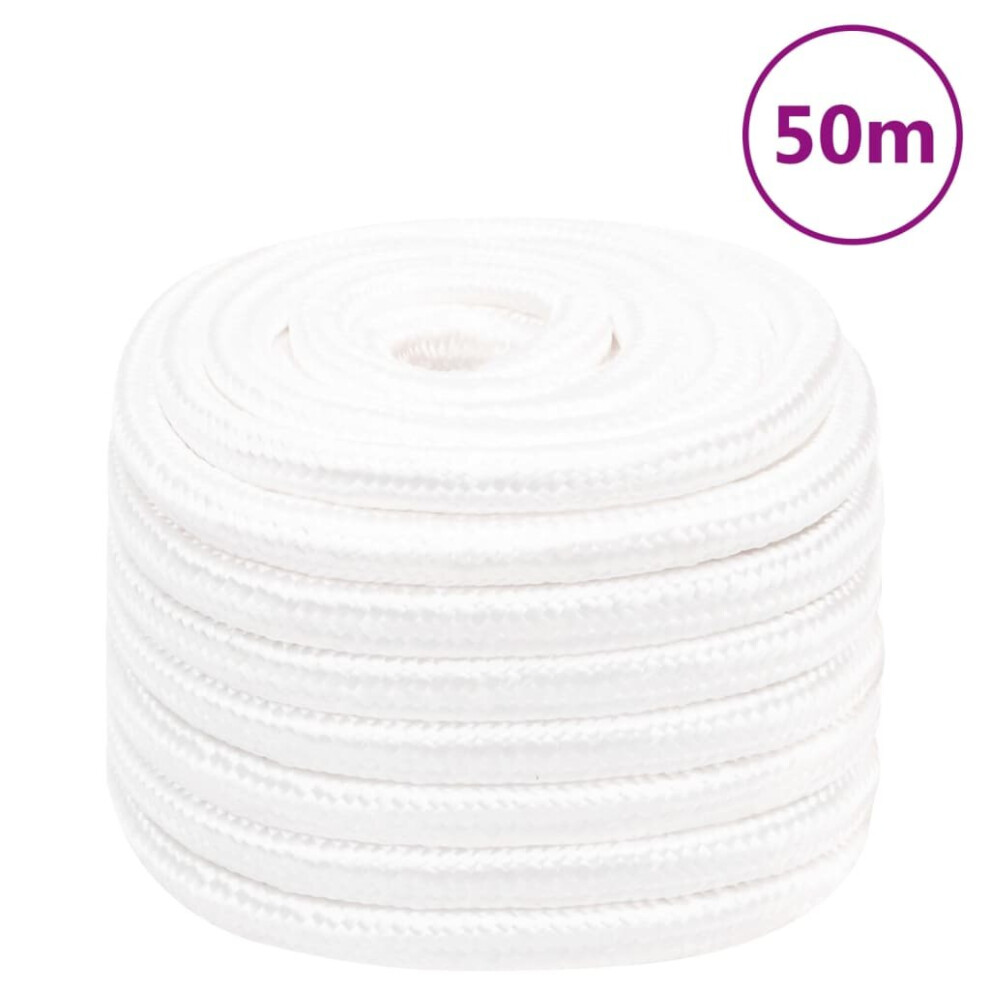 (white, 20 mm/ 50 m) Marine Rope Dock Coil Boat Line Polypropylene Rope Multi Sizes Multi Colours