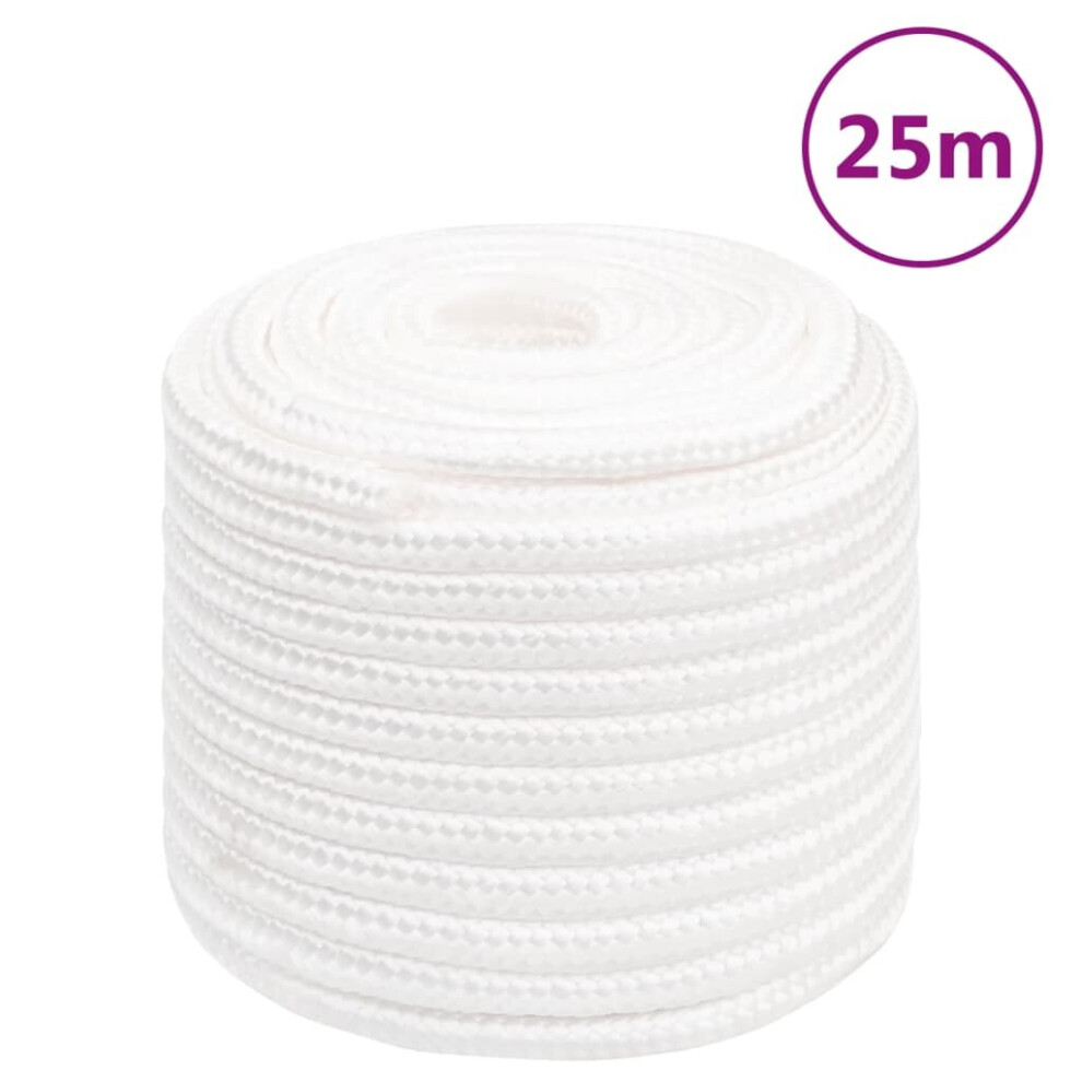 (white, 18 mm/ 25 m) Marine Rope Dock Coil Boat Line Polypropylene Rope Multi Sizes Multi Colours