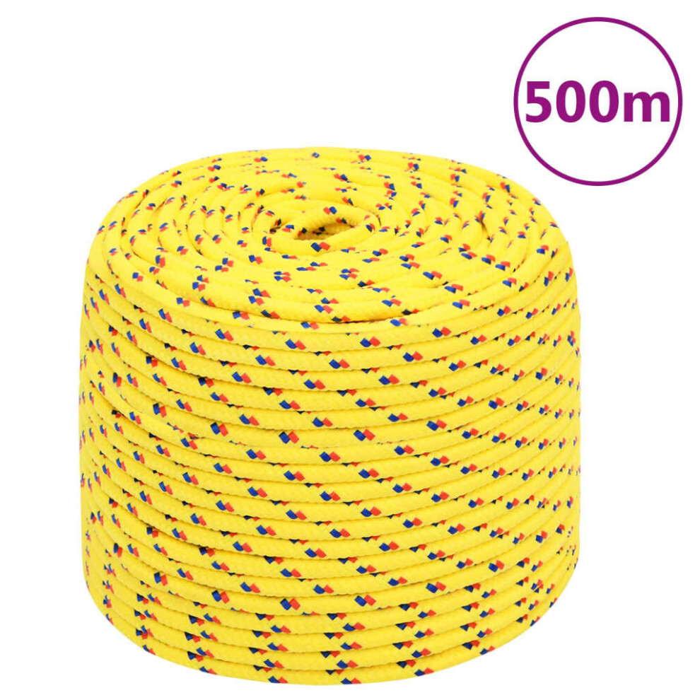 (yellow, 6 mm/ 500 m) Marine Rope Dock Coil Boat Line Polypropylene Rope Multi Sizes Multi Colours