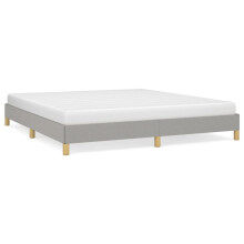 (light grey, 25 cm/ 6ft super king size) vidaXL Bed Frame Mattress Foundation Bedroom Upholstered Bed Bedstead Fabric