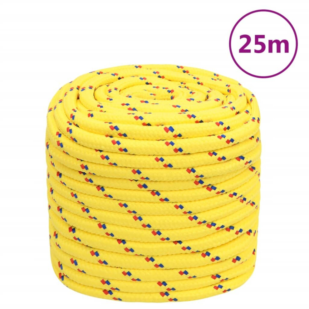 (yellow, 18 mm/ 25 m) Marine Rope Dock Coil Boat Line Polypropylene Rope Multi Sizes Multi Colours