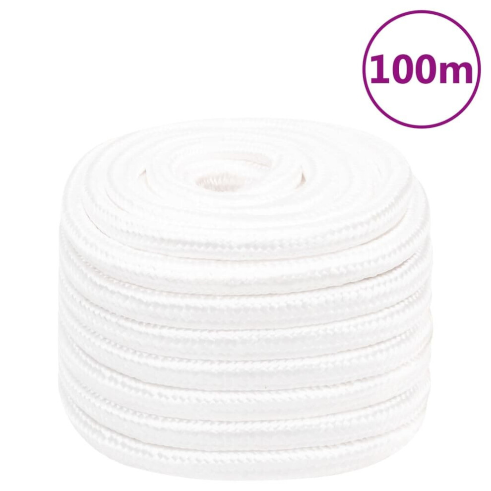 (white, 20 mm/ 100 m) Marine Rope Dock Coil Boat Line Polypropylene Rope Multi Sizes Multi Colours