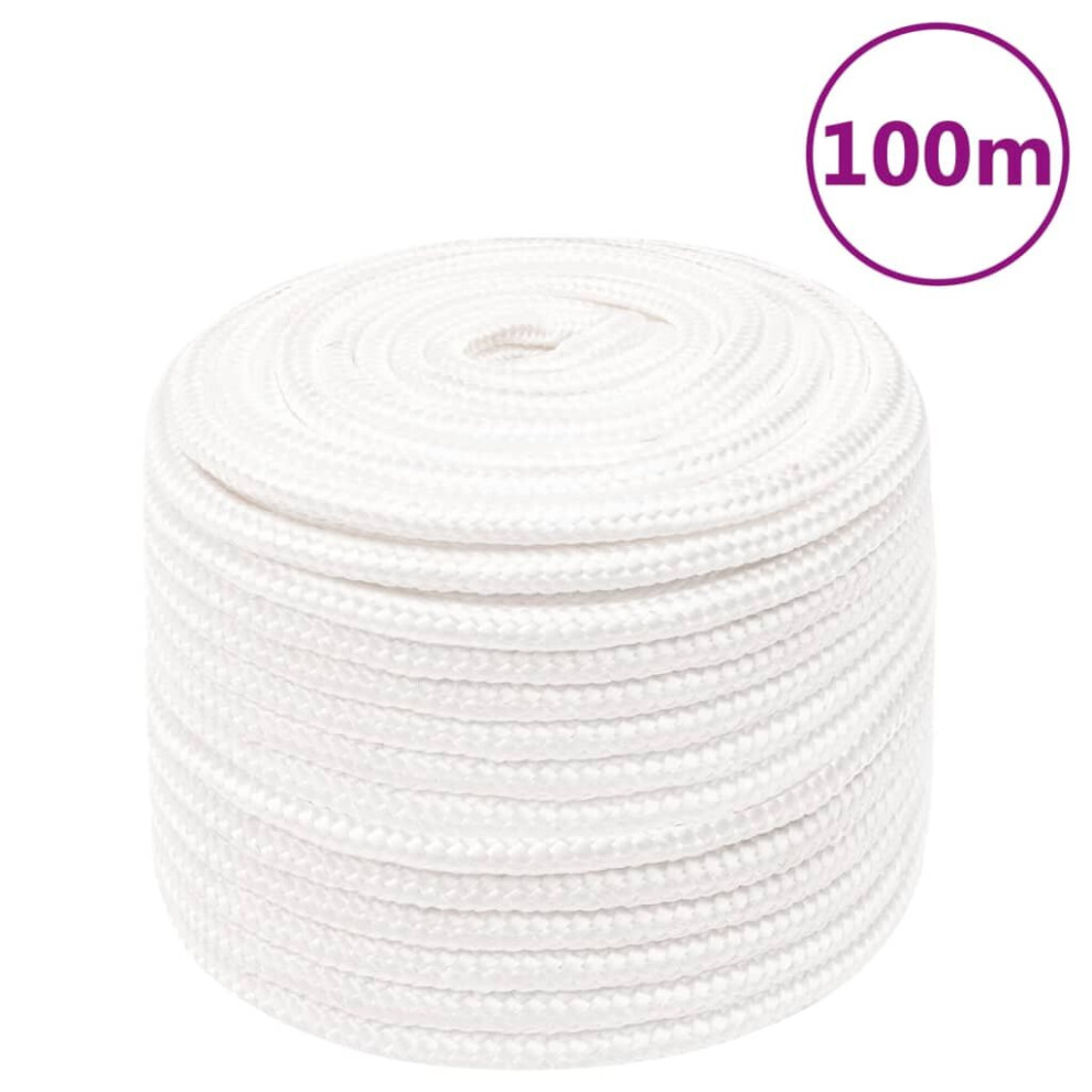 (white, 12 mm/ 100 m) Marine Rope Dock Coil Boat Line Polypropylene Rope Multi Sizes Multi Colours