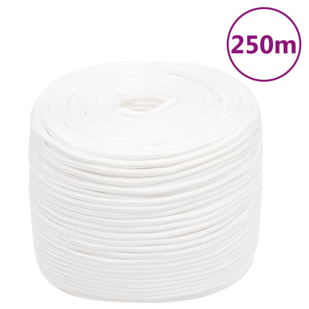 (white, 10 mm/ 250 m) Marine Rope Dock Coil Boat Line Polypropylene Rope Multi Sizes Multi Colours