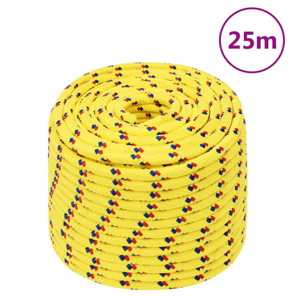 (yellow, 14 mm/ 25 m) Marine Rope Dock Coil Boat Line Polypropylene Rope Multi Sizes Multi Colours-image-OPC-PBHVCPJ-NEW
