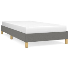 (dark grey, 25 cm/ 3ft single) vidaXL Bed Frame Mattress Foundation Bedroom Upholstered Bed Bedstead Fabric