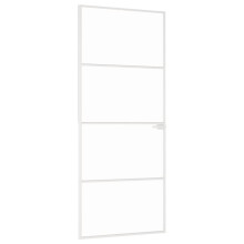 (white, 83 x 201.5 cm/3 horizontal bars) vidaXL Interior Door Inner Internal Door Panel Tempered Glass and Aluminium