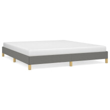 (dark grey, 25 cm/ 6ft super king size) vidaXL Bed Frame Mattress Foundation Bedroom Upholstered Bed Bedstead Fabric