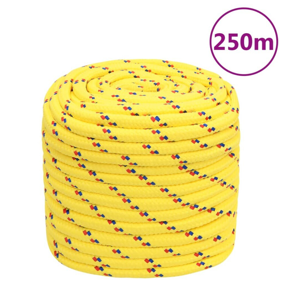 (yellow, 16 mm/ 250 m) Marine Rope Dock Coil Boat Line Polypropylene Rope Multi Sizes Multi Colours