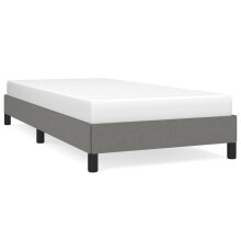 (dark grey, 25 cm/ 3ft single) vidaXL Bed Frame Mattress Foundation Bedroom Upholstered Bed Bedstead Fabric