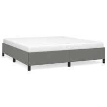 (dark grey, 35 cm/ 6ft super king size) vidaXL Bed Frame Mattress Foundation Bedroom Upholstered Bed Bedstead Fabric