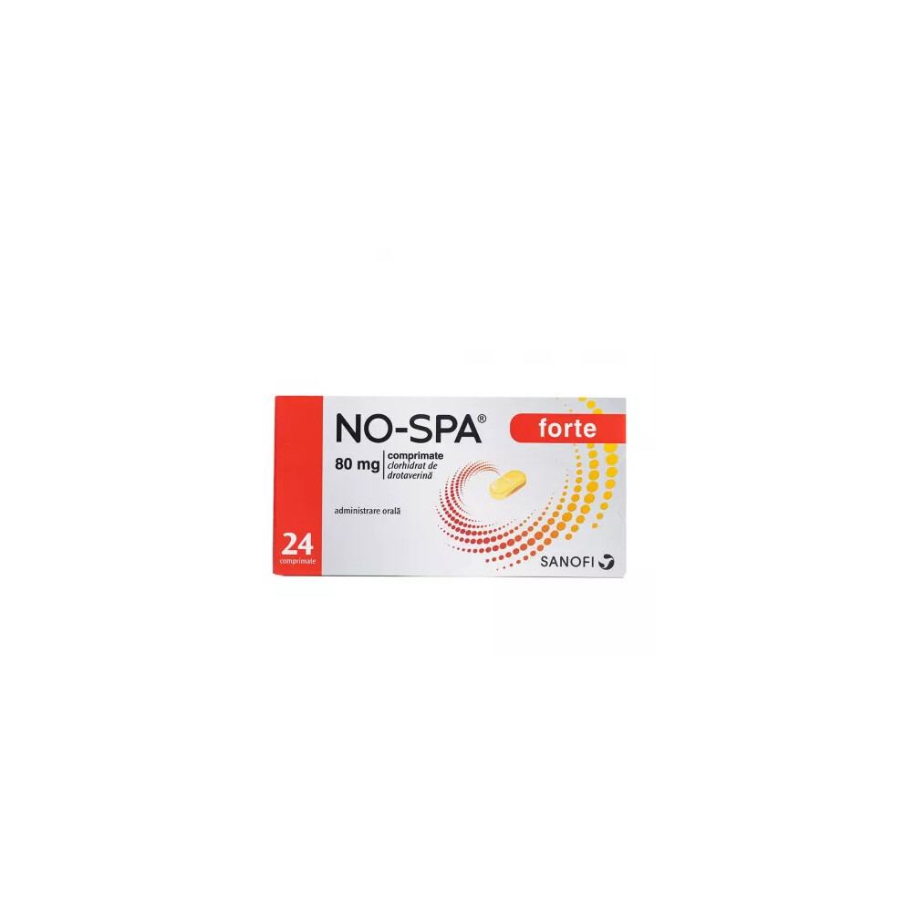 No-Spa Forte, 80 mg, 24 tablets, Sanofi. antispasmodic