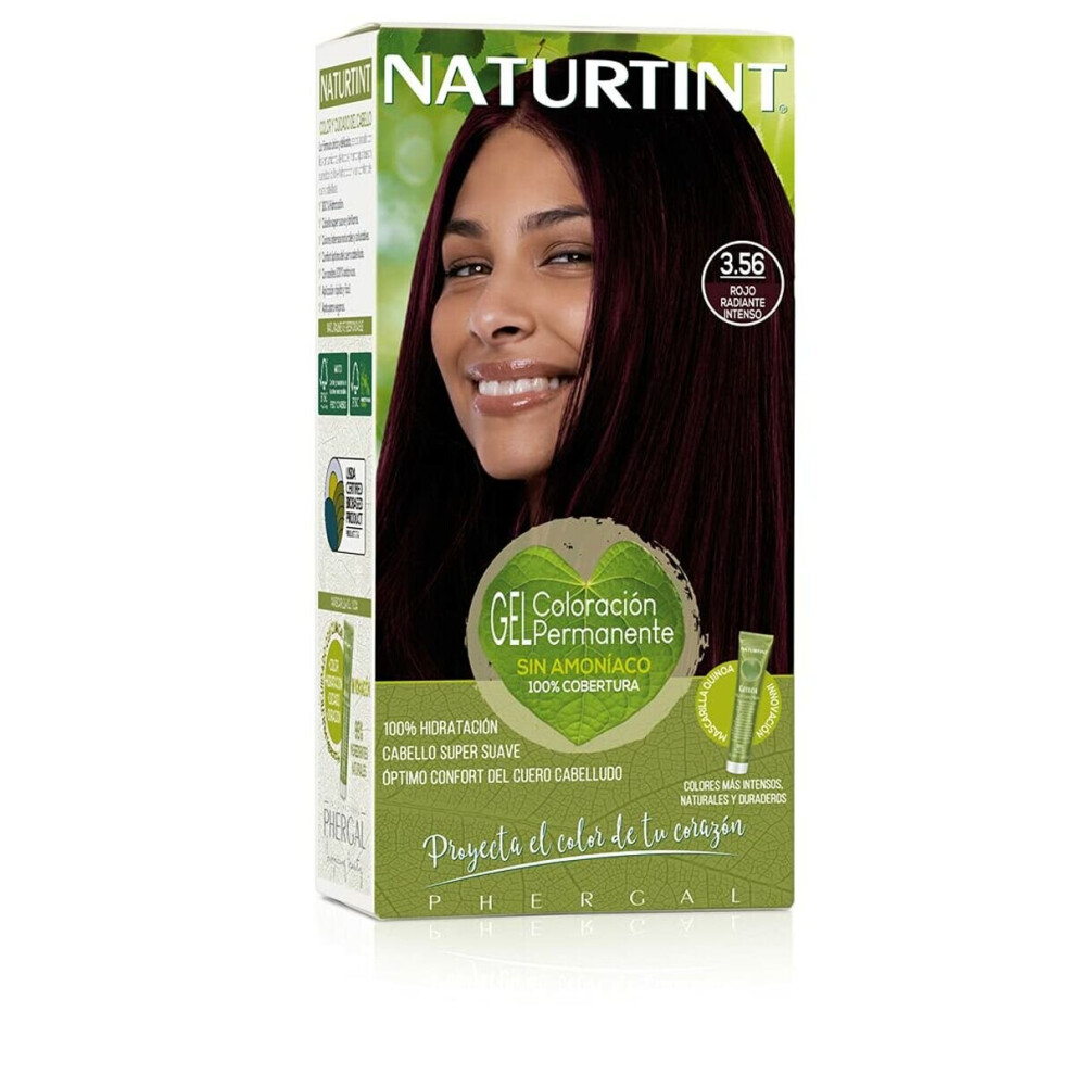 Naturtint Permanent Dye 3.56 Rojo Radiante Intenso Ammonia-Free (170 Ml)