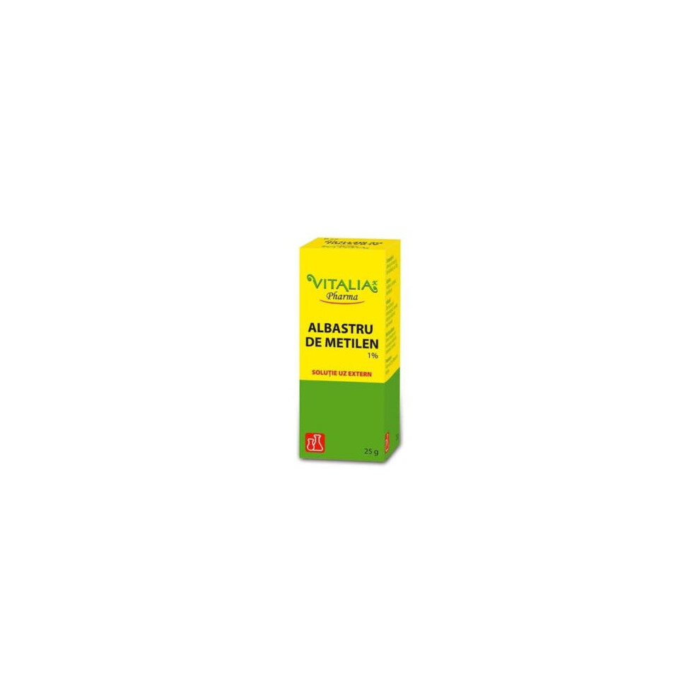 Vitalia Albastru de metilen 1%, 25 g, Vitalia. Analgesic, antiseptic, disinfectant