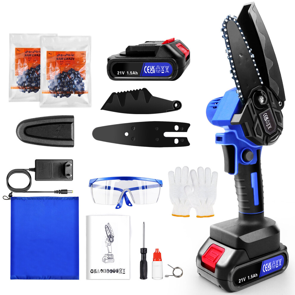 Cordless Electric Chainsaw, Handheld Mini Chain Saw 550W