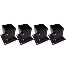 x4 4" Bolt Down Bolt Grip Fence Supports - 100MM Post Timber Holder Like Metpost