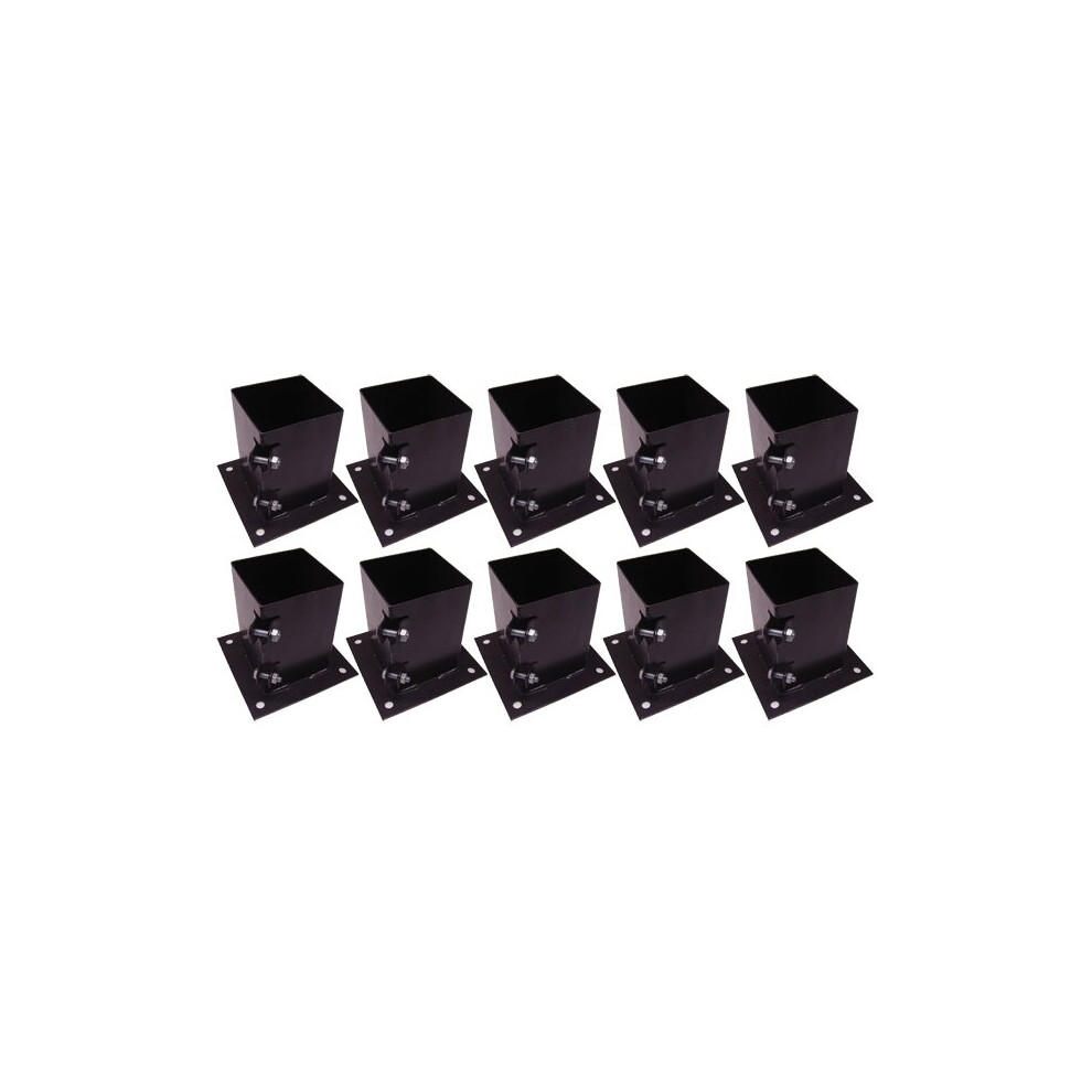 X10 4" Bolt Down Bolt Grip Fence Supports - 100Mm Post Timber Holder Like Metpost 707152580793