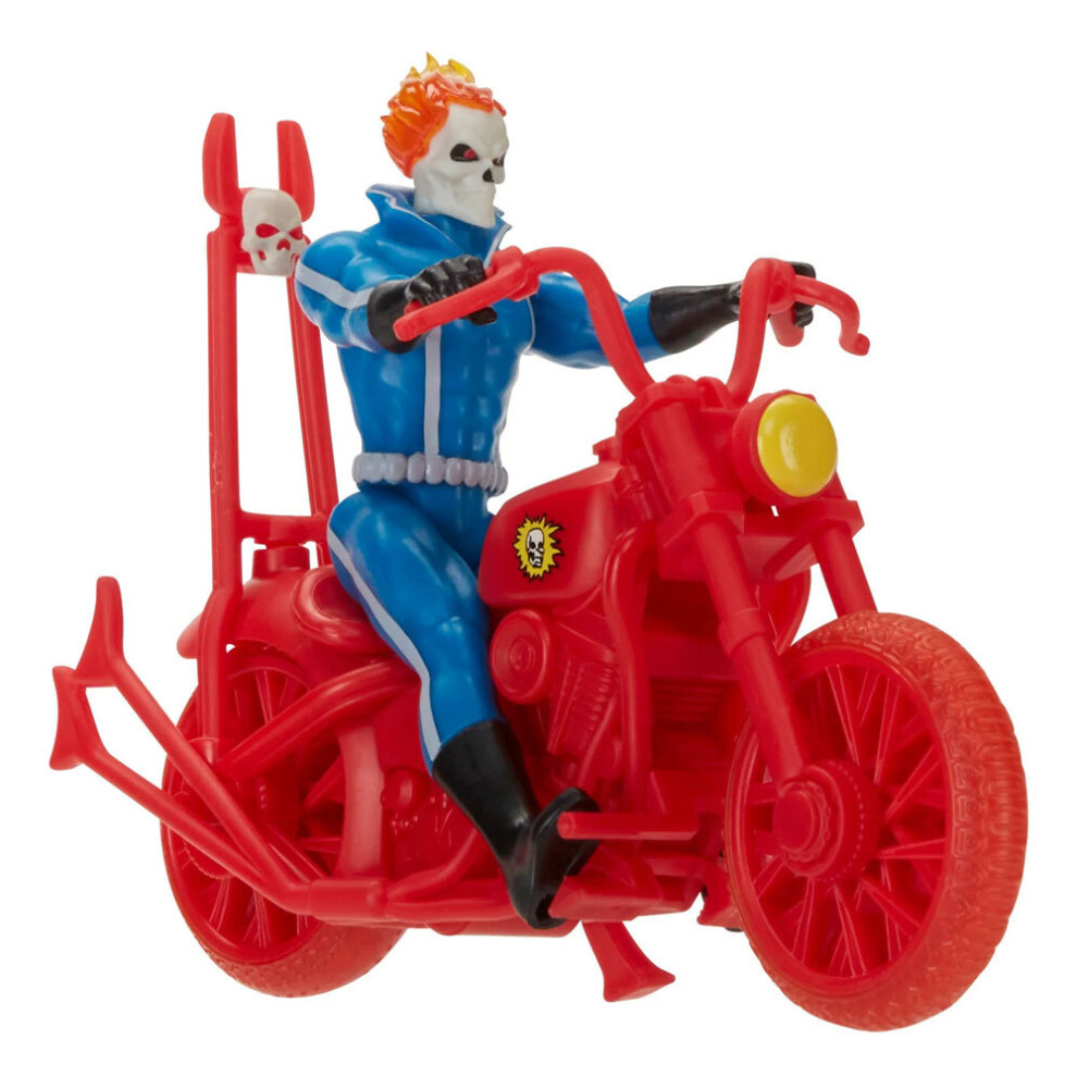 Hasbro Marvel Legends Retro Collection Action Figure With Vehicle Ghost Rider 10 CM