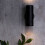Litecraft Hahn Up Down Outdoor Wall Light in Black - 2 Pack Clearance 2