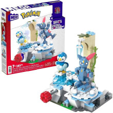 Äã MEGA Pok?mon Kids Building Toys, Piplup and SneaselÄôs Snow Day with Buildable Action Figures and Motion Brick for Mechanized Movement