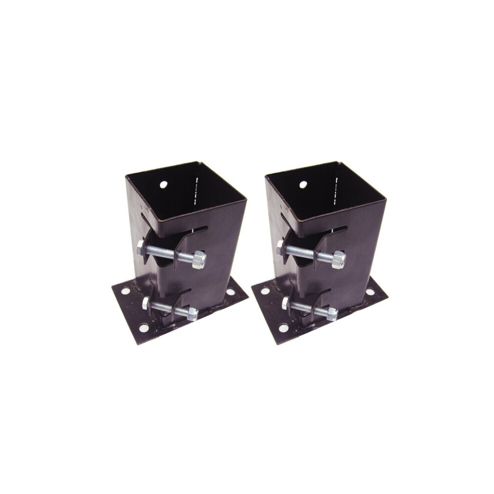 X2 3" Flush Fit Bolt Down Bolt Grip Fence Supports - 75Mm Post Holder Like Metpost 707152580854