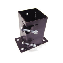 x1 3" Flush Fit Bolt Down Bolt Grip Fence Support - 75MM Post Holder Like Metpost