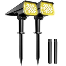 (Warm white, 2 PCS) 2-in-1 Solar Spot Lights Outdoor Light IP65 Waterproof Solar Powered Wall Lights