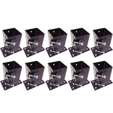 x10 3" Flush Fit Bolt Down Bolt Grip Fence Supports - 75MM Post Holder Like Metpost