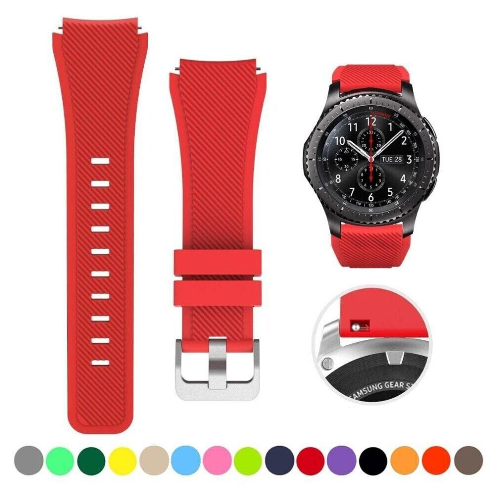 (Galaxy Watch Active2 44MM, Red) For Samsung Various SmartWatches Silicone Sport Replacement Band Strap Bracelet-image-OPC-PBHXYJW-NEW