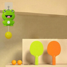 ( Frog-1set(2racket+3ball+pothook)) Indoor Hanging Table Tennis Trainer with Racket and Balls Portable Exerciser Toy