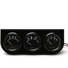 2'' 52mm 3 in1 Car Volt Meter Oil Temp Gauge Oil Pressure Gauge Triple Meter Kit for Most 12V Cars Trucks Tractors Marine Engines