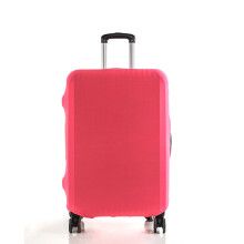 (Pink, M?22-24in?) Protective Elastic Luggage Covers Dustproof Zipper Pure Color Travel