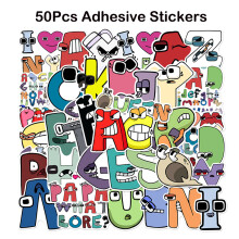 (50Pcs Stickers) Alphabet Lore Keyring Stickers Toys Keychain Pendant Figures Kids Christmas Gift