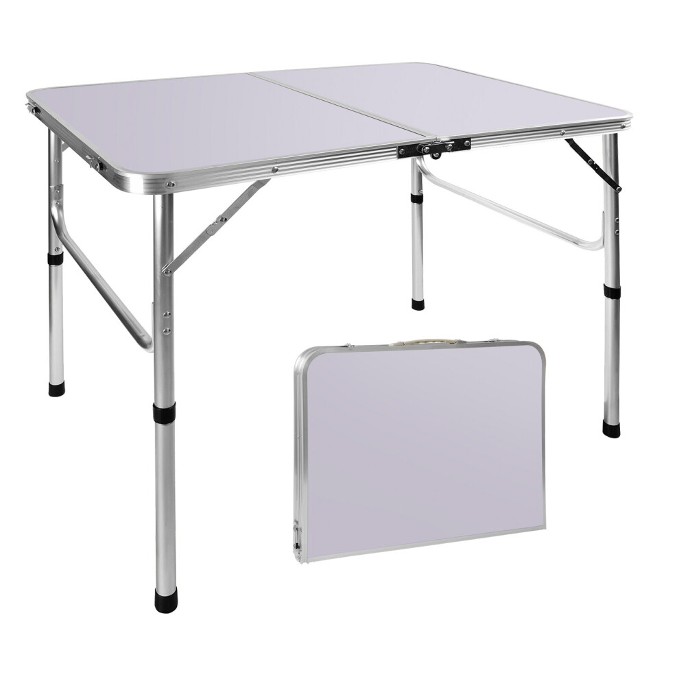 Youseahome Camping Catering Table Foldable Garden Desk Perfect For Outdoor Indoor Height Adjustable Folding Rectangle Table 90X60x37/67Cm