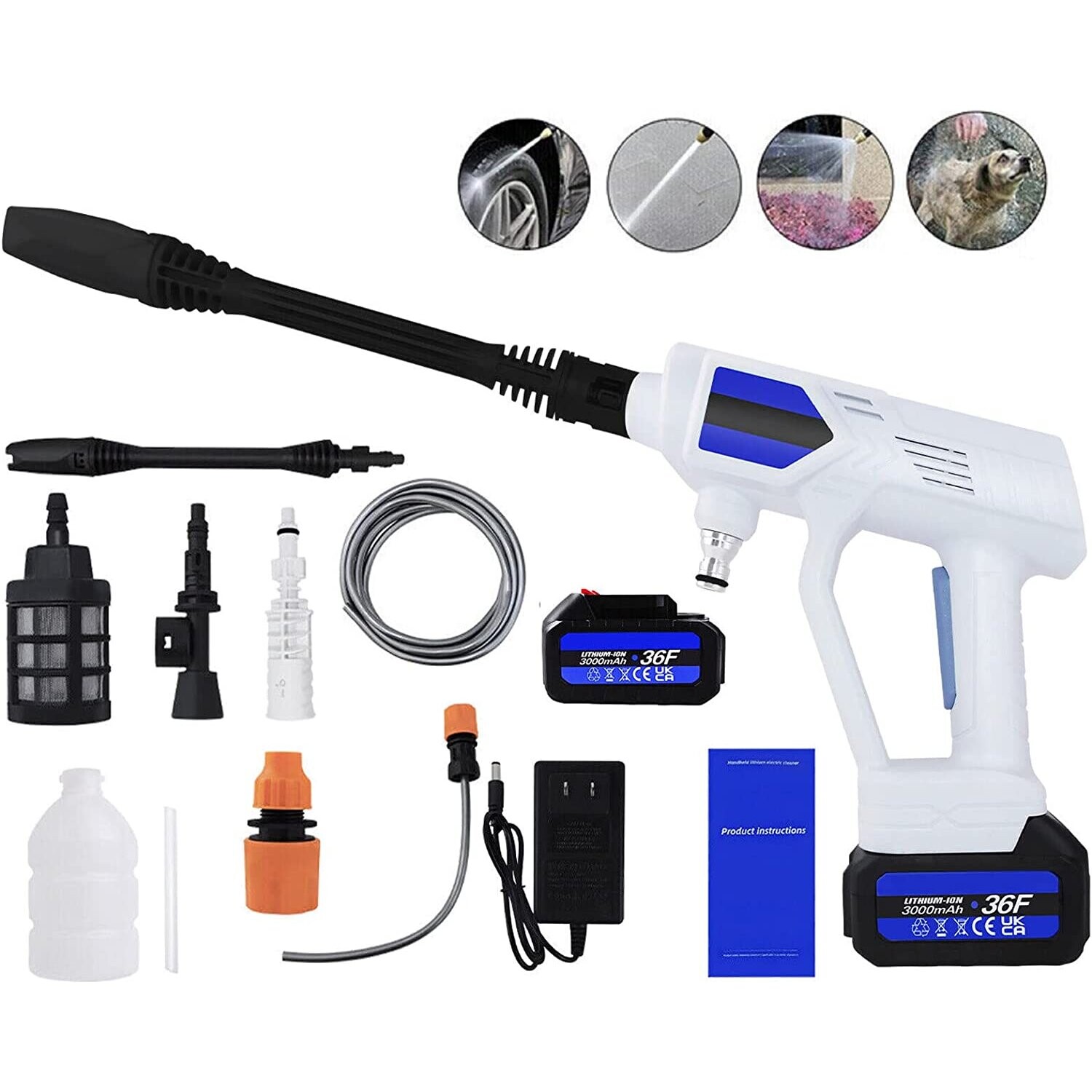 Cordless Pressure Washers for Patio and Car Cleaning Portable Pressure ...