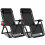Garden Outdoor 2Pcs Zero Gravity Folding Black Chair 1