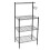 Living And Home 4 Tier Kitchen Storage Rack Shelf Organiser with Hooks 3