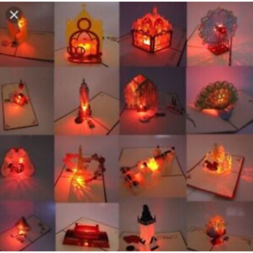 10 x Individual Red LED Lights,  Wireless, Battery, Craft, Glow, Cake 2