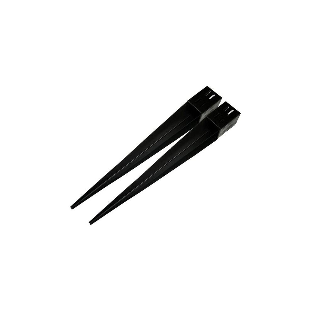 Fence Post Support Spike Holders 4" 100Mm X2 (Square Wedge Grip Shoe) 707152580311